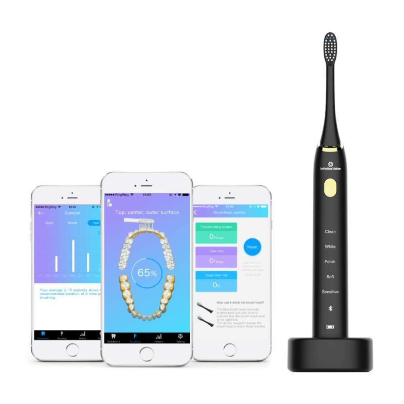 InfinitusValue インフィニタスバリュー 適用業務連絡 かっこ良いトラッキング電動歯刷子 超音波毛はらい 歯垢取りくずす 黒いこと IVHB01B