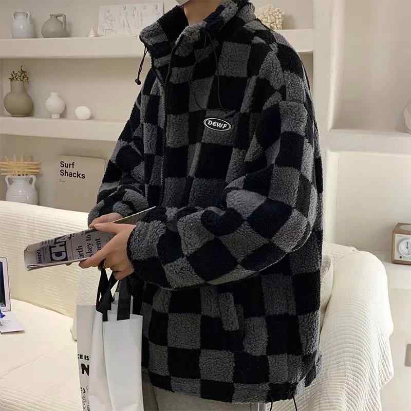 棉服 メンズ 男性用 オーバーサイズ アウター ブルゾン ジャンパー 暖かい 防寒 韓国 フリース 裏ボア 立ち襟 普段使い 秋冬 ブラック ブルー