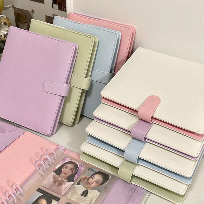 月間優良ショップ受賞】 コレクトブック 大容量 トレカケース 推し活 オタ活 ヲタ活 A5 6穴 バインダー 推しカラー 推し色 リフィル 替え  キラキラ ラメ トレカ クリアファイル 収納 トレカ収納 デコ チェキ 写真 手帳 透明 ポケカ k-pop アイドル 遊戯王 コレクション