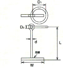 MM　ステンレス（SUS304)係船環MT型　32&times;200mmMT-32｜村の鍛冶屋