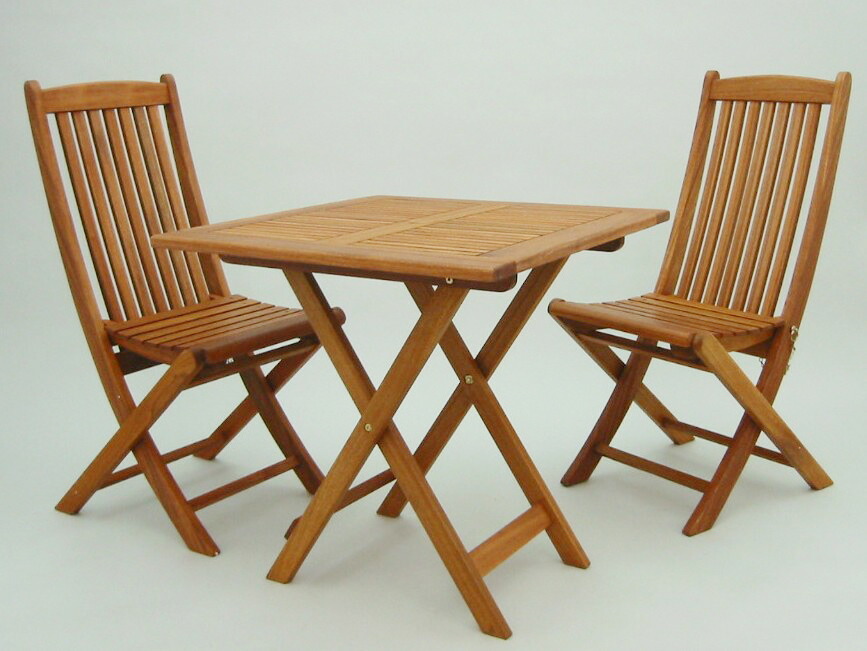 Muranokajiya High Quality Wood Yellow Balau Garden Table 70 Cm High Quality Wood Yellow Balau Garden Table 70 Cm 3 Point Set Chair With