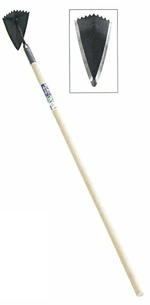 【頑張って送料無料！】鋼付　デルタホー　三面式　240×柄1200mm　10035