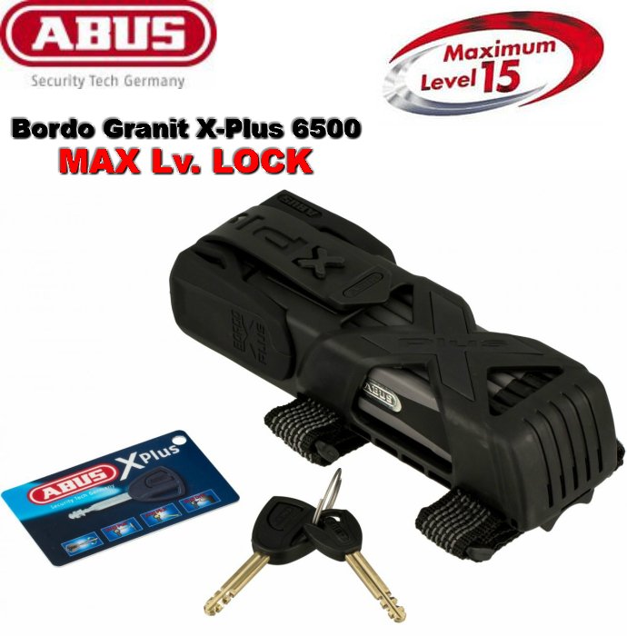 期間限定 ABUS Bordo Granit X-Plus 6500 アバス アブス 折り畳み式 頑丈 自転車 ロック 鍵 www