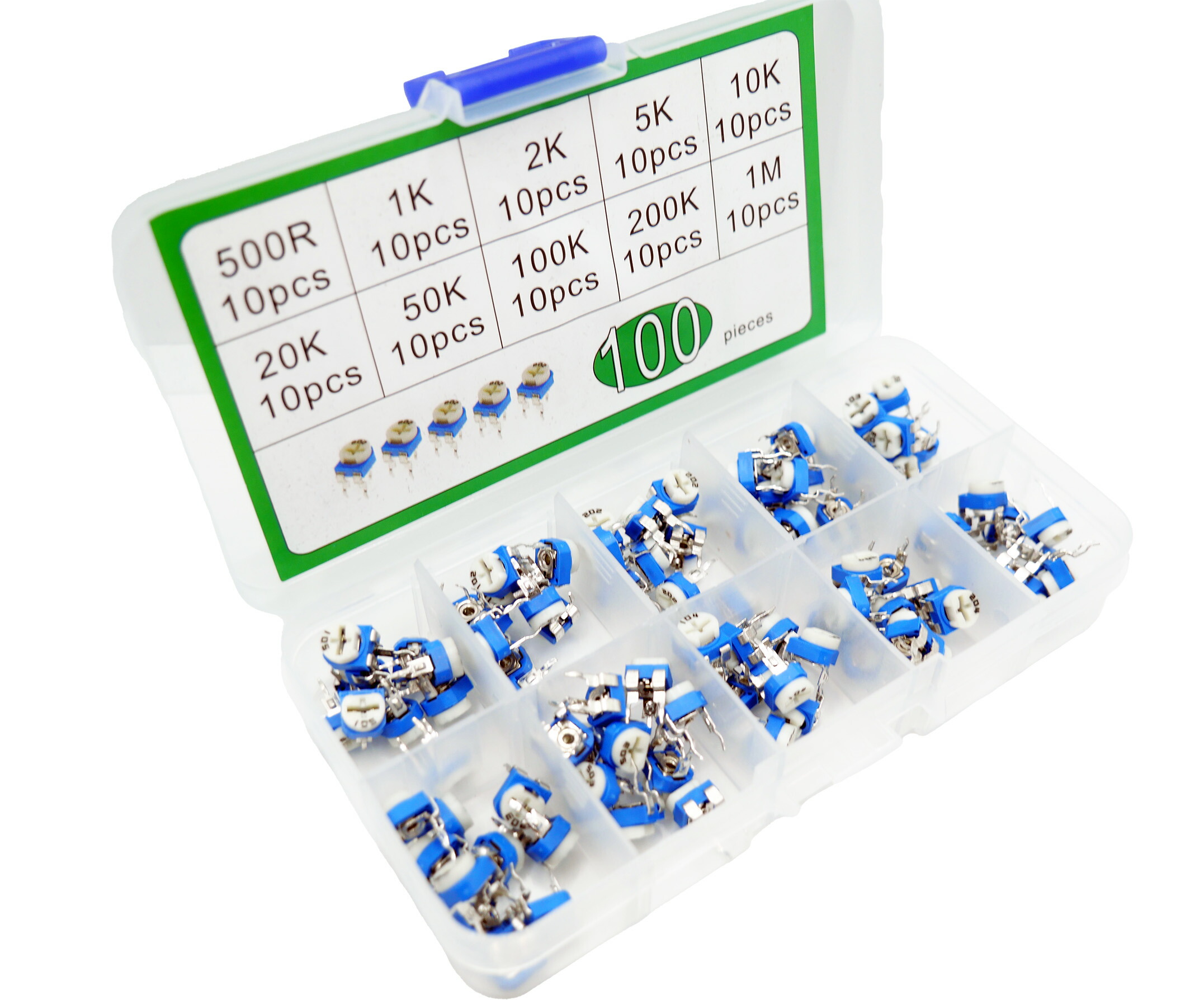 楽天市場】【100個セット】可変抵抗器 RM065 半固定抵抗ボリューム