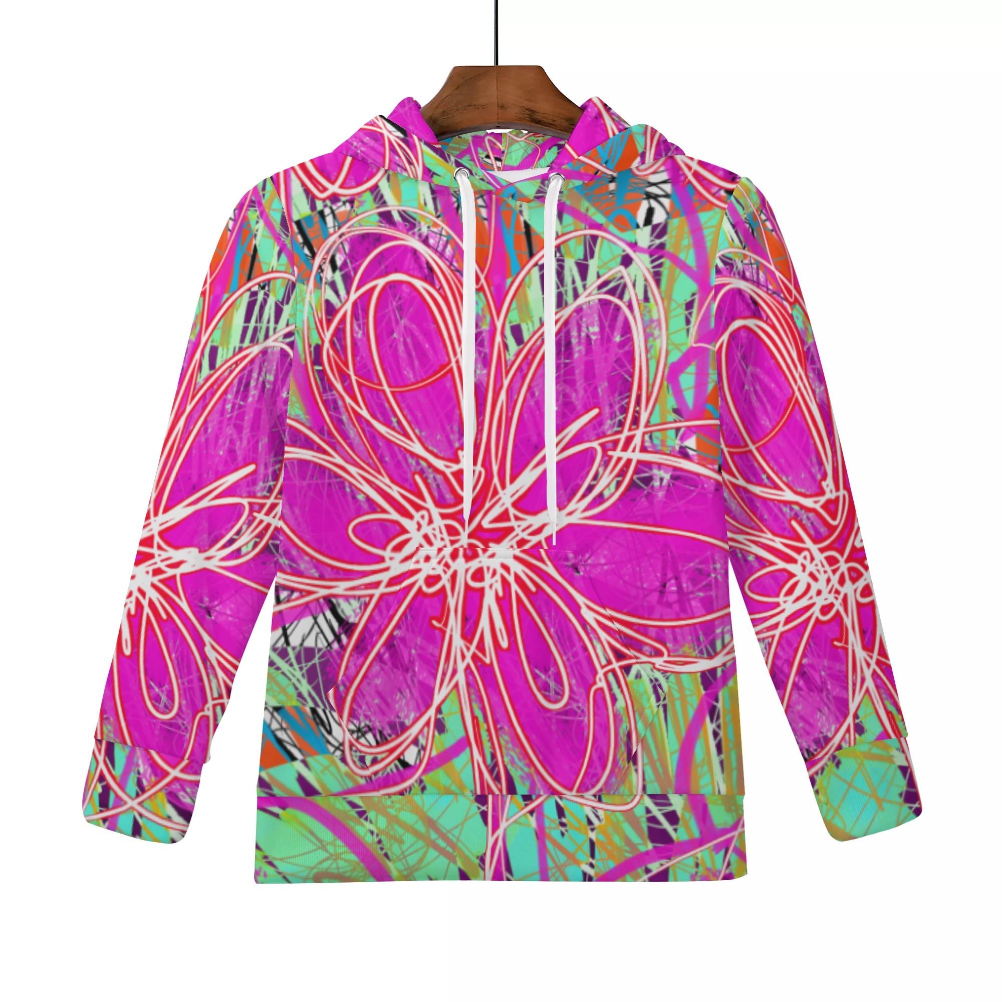 725#46(キッズフードパーカー) キッズフードパーカー キッズ アート カラフル 抽象 ユニーク 個性的 スタイリッシュ お洒落 ミマキボクカ _ID018