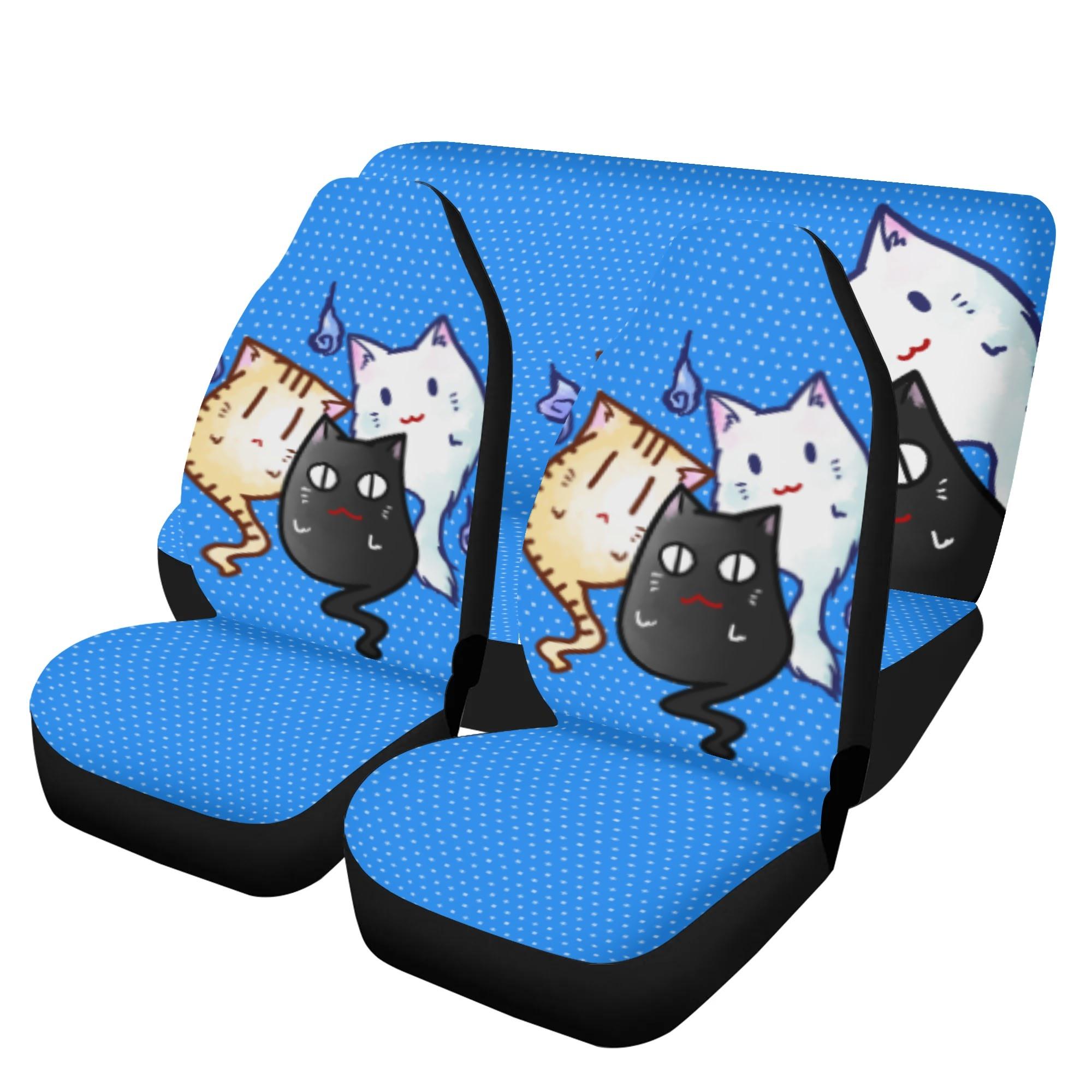 ねこゆうれい(カーシートカバーセット) カーシートカバーセット ユニセックス ホームデコレーション 全て 動物 キャラクター 猫 可愛い ねこ オリジナルキャラクター 幽霊 おばけ 鬼火
