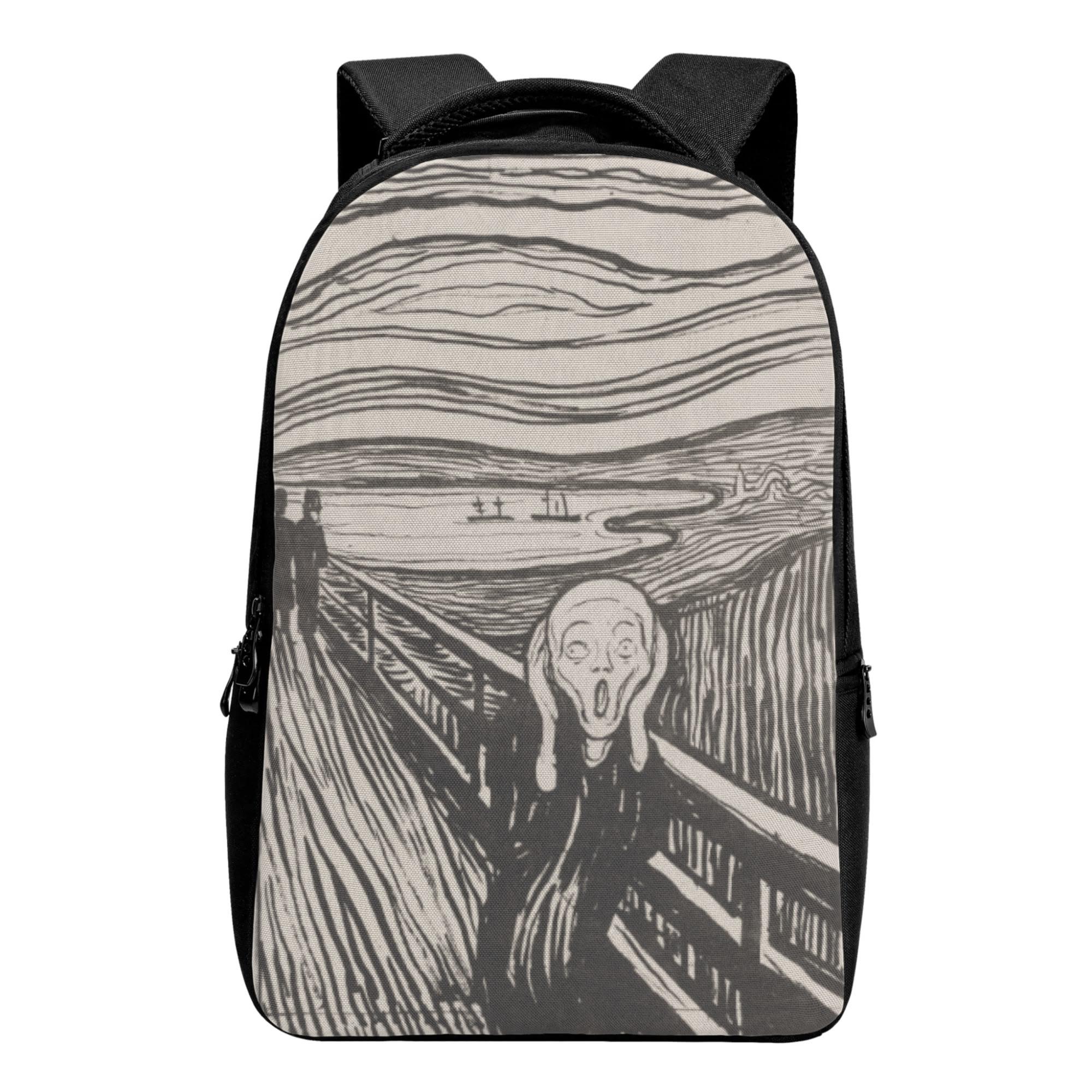 エドヴァルド・ムンク 叫び The Scream(バックパック) バックパック ユニセックス バッグ 全て Scream パブリックドメイン アート 世界のアート作品 _ID018