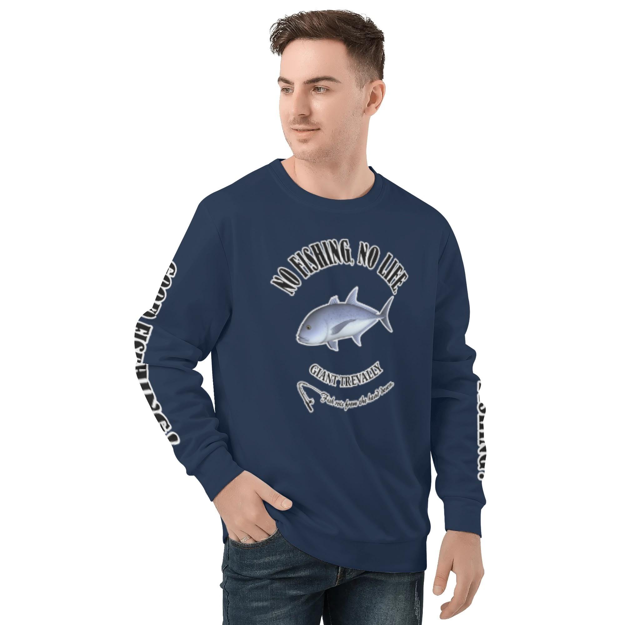 ROUNINAJI_10CW_MSW(メンズスウェット) メンズスウェット メンズ 全て 魚 海 釣り 魚釣り 海水魚 ロウニンアジ nekototuribito _ID018