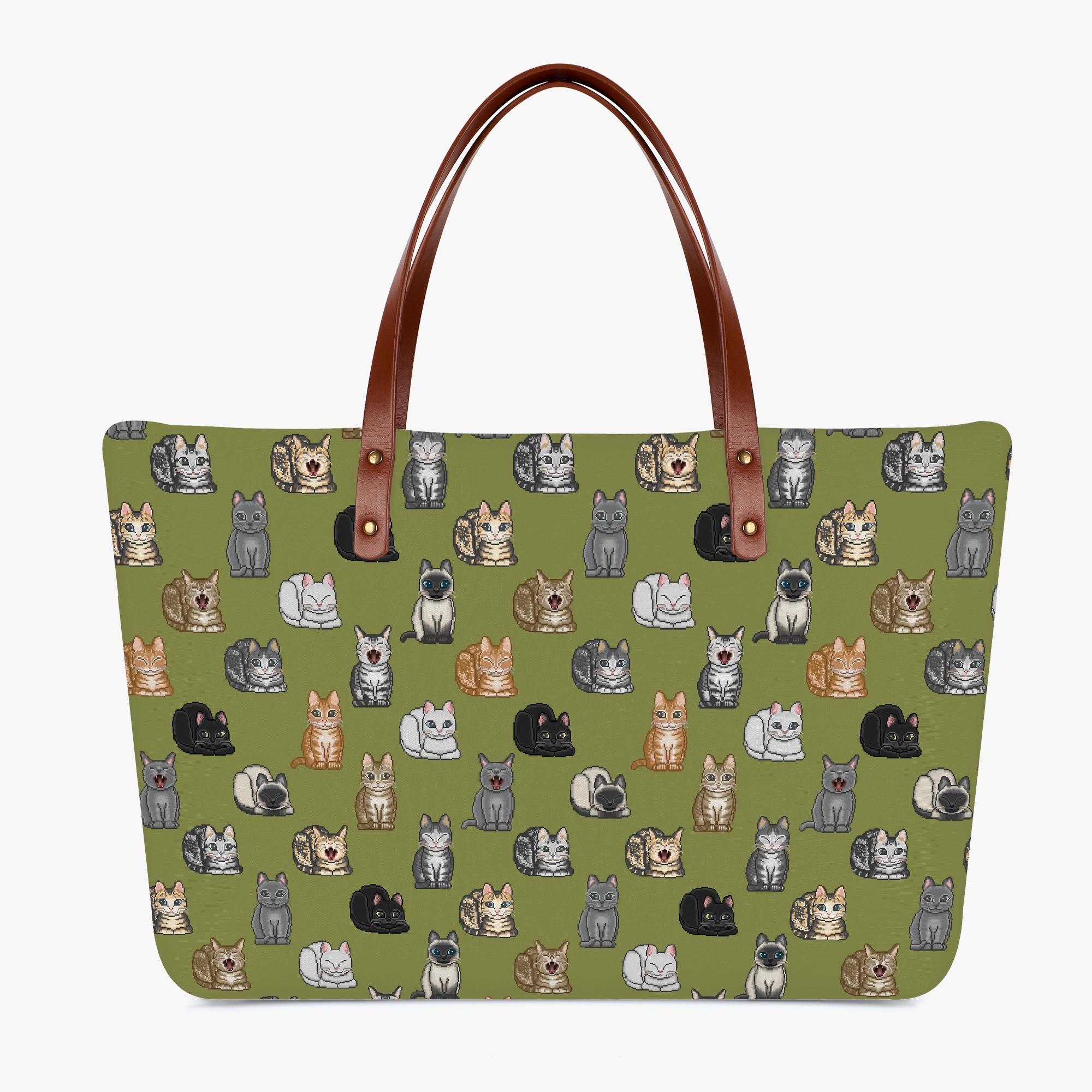 NEKO_10G_TB(トートバッグ) トートバッグ レディース バッグ 全て 猫 ネコ ねこ CAT ペット アニマル 動物 ドット絵 nekototuribito _ID018