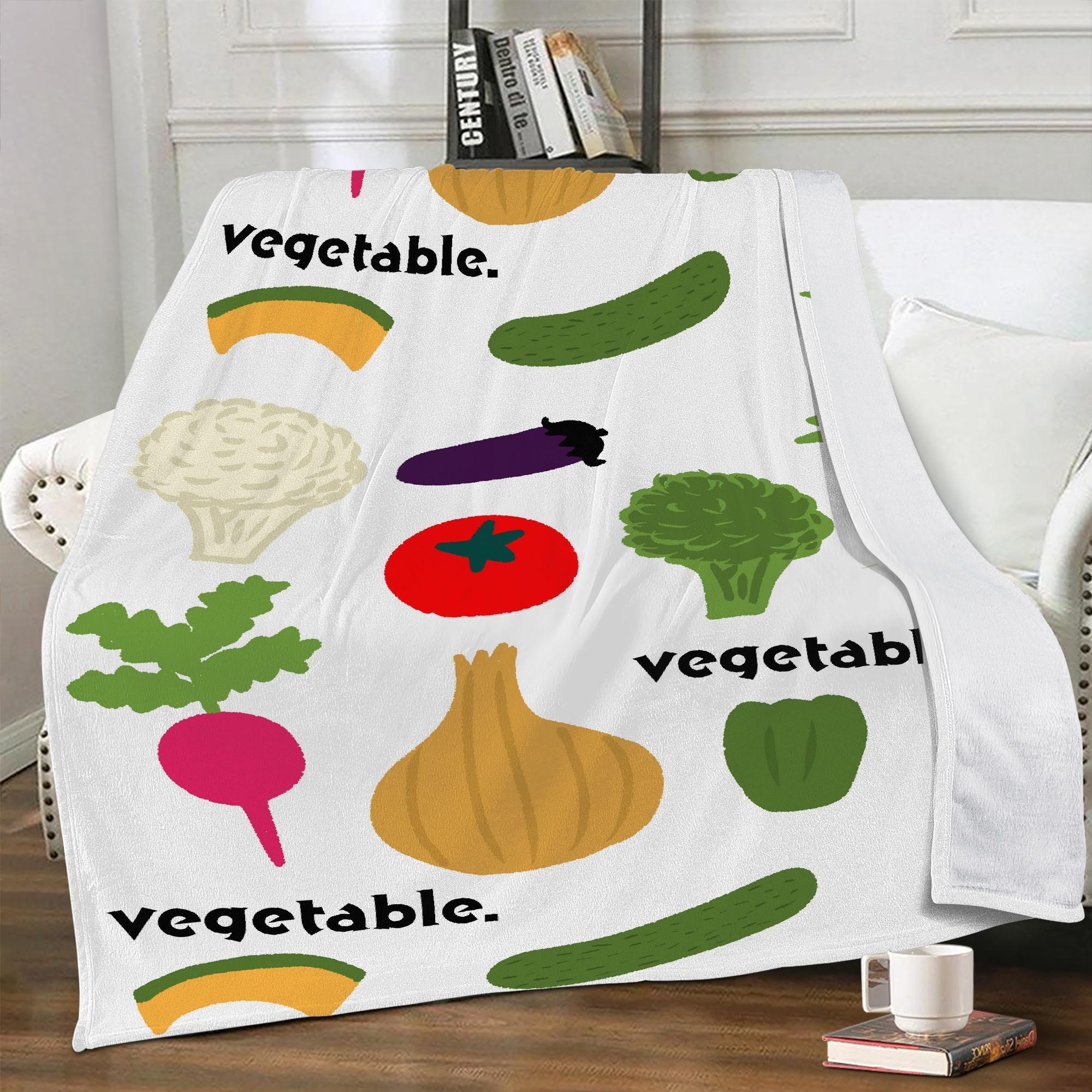 ベジタブル柄(ブランケット) ブランケット ユニセックス ホームデコレーション 全て アート ベジタブル vegetable 野菜 松浦はれ _ID018