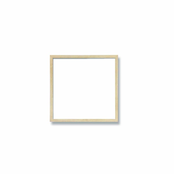 〔 角額 〕細い木製正方形額 150角 150×150mm 乳白 壁掛けひも 紫外線から作品を守るUVカットアクリル付き 9102_ID014