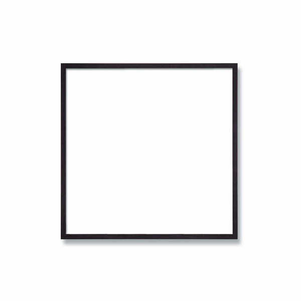 〔 角額 〕細い木製正方形額 300角 300×300mm 墨 壁掛けひも 紫外線から作品を守るUVカットアクリル付き 9102_ID014
