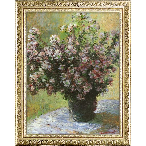 ユーパワー ミュージアムアート Gel加工 アートフレーム モネ「マロウの花瓶」_ID014