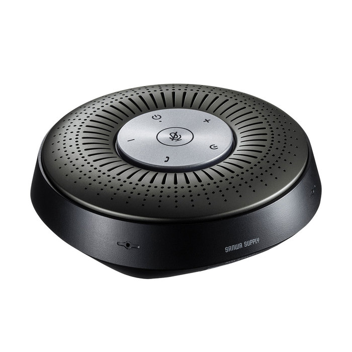 Bluetooth会議 スピーカーフォン 4つのマイクで360°集音 Zoom、Teams対応 サンワサプライ MM-BTMSP1 メーカー保証新品 送料無料