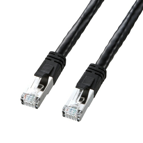 PoE CAT6LANケーブル 20m ブラック LANケーブル1本で機器への通信と電力供給が可能なPOE完全対応 サンワサプライ KB-T6POE-20BK 新品 送料無料