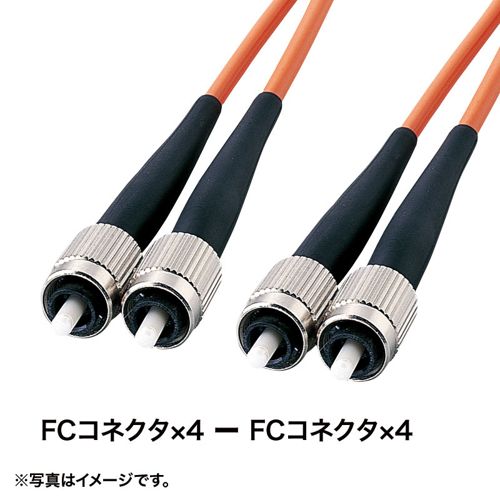 受注商品 防水ロバスト光ファイバケーブル シングル9.2μm、FC×4-FC×4、10m ブラック HKB-FCFCWPRB1-10 サンワサプライ 送料無料 新品