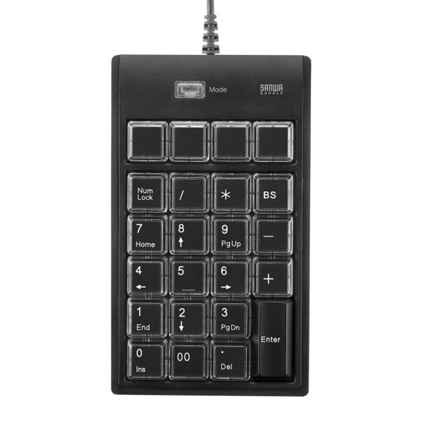 有線 USB テンキー キーボードの機能が割付可能 メンブレンキー方式 割り当て機能 Windows専用 NT-19UH2BKN2 サンワサプライ メーカー保証