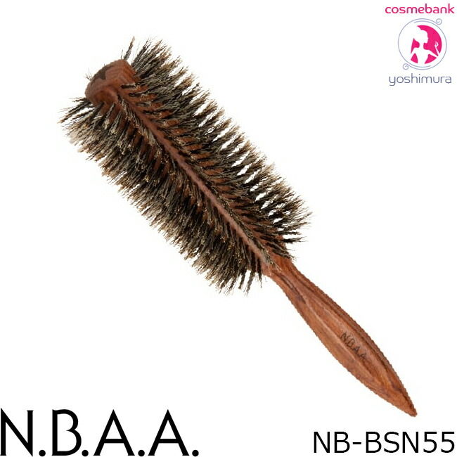 NBAA｜ N.B.A.A. ブラシ ソフトロールブラシ 55 ナチュラルウッド【 NB-BSN55 】｜エヌ・ビー・エー・エー｜LB