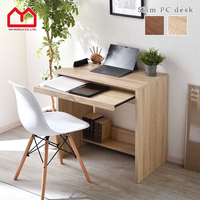 送料無料！！　木製デスク　PCデスク　勉強デスク　机　　77.5×44cm 楽天市場】☆24日20時から使える先着50名5％クーポン配布中