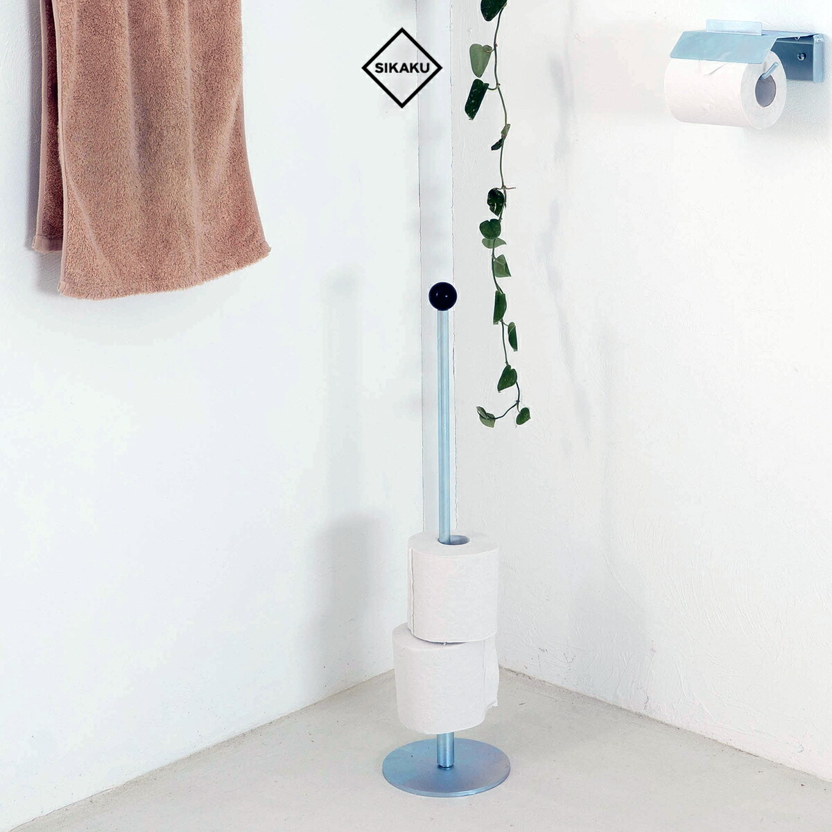 【マラソン店内P2～20倍♪クーポンも！】SIKAKU シカク ペーパーストックホルダー トイレットペーパー キッチンペーパー スチール アイアン雑貨 トイレ収納 キッチン収納 おしゃれ 店舗ディスプレイ 高級 アンティーク レトロ 日本製