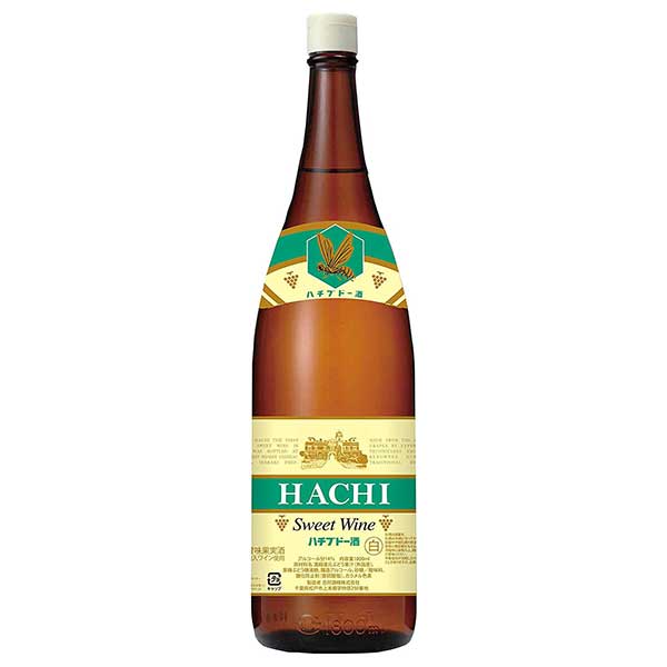 合同 ハチブドー酒(白) 14度 [瓶] 1.8L 1800ml x 6本[ケース販売][合同酒精 オノエン 甘味果実酒 日本 130315]【ギフト不可】ギフト プレゼント 贈り物 お祝い 内祝い お返し 誕生日プレゼント 父の日 敬老の日｜ハードリカー　店