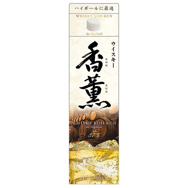 合同 ウイスキー 香薫 37度 [パック] 1.8L 1800ml &times; 6本[ケース販売][合同酒精 オノエン ウイスキー 日本 139498]ギフト プレゼント 贈り物 お祝い 内祝い お返し 誕生日プレゼント 父の日 敬老の日｜ハードリカー　店