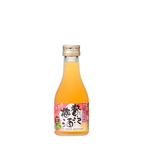 合同 贅沢梅酒 14度 [瓶] 180ml &times; 30本[ケース販売]送料無料(本州のみ)[合同酒精 オノエン リキュール(梅酒) 日本 110685]【ギフト不可】ギフト プレゼント 贈り物 お祝い 内祝い お返し 誕生日プレゼント 父の日 敬老の日｜ハードリカー　店 10,047円