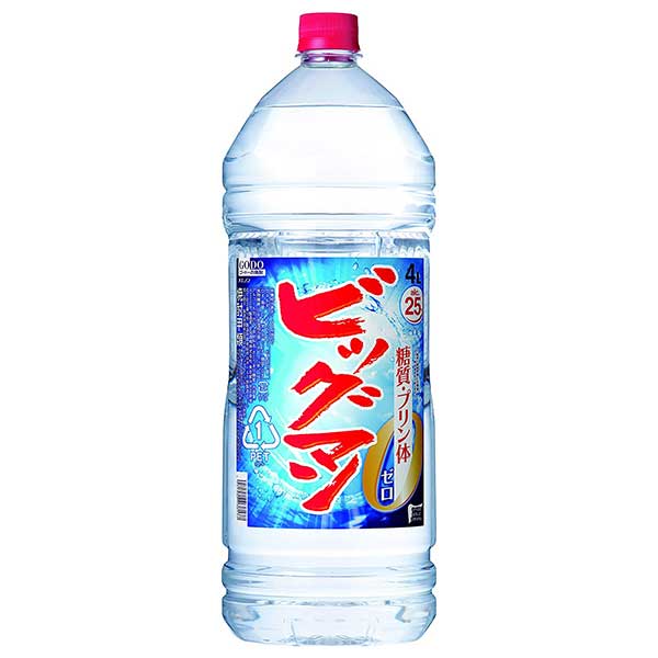 合同 ビッグマン 25度 [PET] 4L 4000ml × 4本[ケース販売]送料無料(本州のみ)[合同酒精 オノエン 焼酎甲類 日本 103817]ギフト プレゼント 贈り物 お祝い 内祝い お返し 誕生日プレゼント 父の日 敬老の日