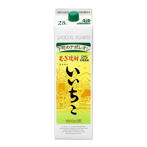 いいちこ 麦 25度 パック 1.8L 1800ml × 12本 2ケース販売 あす楽対応 三和酒類 麦焼酎 日本 大分 81％以上節約