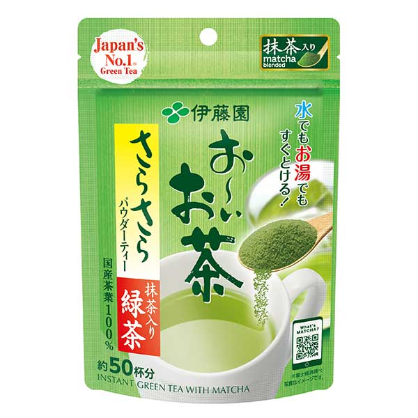 伊藤園 お～いお茶 さらさら抹茶入り緑茶 [パウチ] 40g &times; 30本[ケース販売][伊藤園 日本 飲料 日本茶 19411]ギフト プレゼント 贈り物 お祝い 内祝い お返し 誕生日プレゼント 父の日 敬老の日｜ハードリカー　店