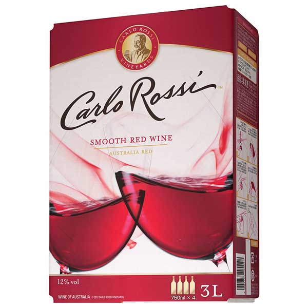 サントリー カルロ ロッシ レッド [BIB 箱ワイン] 3L 3000ml &times; 4本[ケース販売] 送料無料(本州のみ) [サントリー オーストラリア 赤ワイン ACR3B]ギフト プレゼント 贈り物 お祝い 内祝い お返し 誕生日プレゼント 父の日 敬老の日｜ハードリカー　店