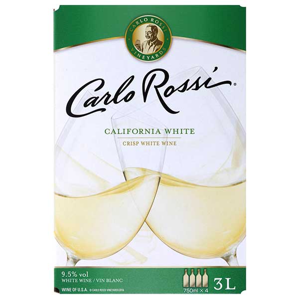 カルロ ロッシ ホワイト 3L 3000ml &times; 4本 [ケース販売] 送料無料(本州のみ) バッグ イン ボックス ワイン[サントリー アメリカ カリフォルニア 中辛口 白ワイン]ギフト プレゼント 贈り物 お祝い 内祝い お返し 誕生日プレゼント 父の日 敬老の日｜ハードリカー　店