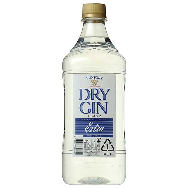 サントリー ドライジンエクストラ キングサイズ 40度 [PET] 1.8L 1800ml &times; 6本[ケース販売] [サントリー クラフトジン スピリッツ 日本 PGEN]ギフト プレゼント 贈り物 お祝い 内祝い お返し 誕生日プレゼント 父の日 敬老の日｜ハードリカー　店