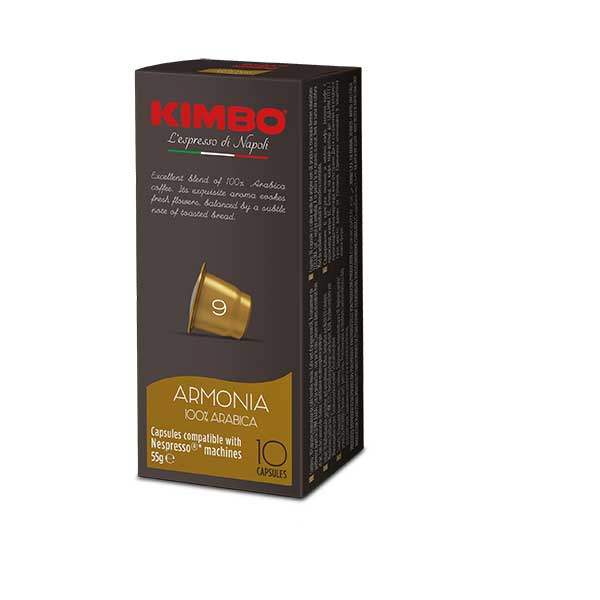 キンボ カプセルコーヒー アルモニア (5.5g × 10カプセル) × 10個[ケース販売] 送料無料(本州のみ) [モンテ イタリア コーヒー 003146]ギフト プレゼント 贈り物 お祝い 内祝い お返し 誕生日プレゼント 父の日 敬老の日