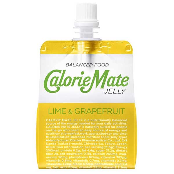大塚製薬 カロリーメイトゼリー ライム＆グレープフルーツ [パウチ] 215g × 24本[ケース販売] 送料無料(本州のみ)[大塚製薬 飲料]ギフト プレゼント 贈り物 お祝い 内祝い お返し 誕生日プレゼント 父の日 敬老の日