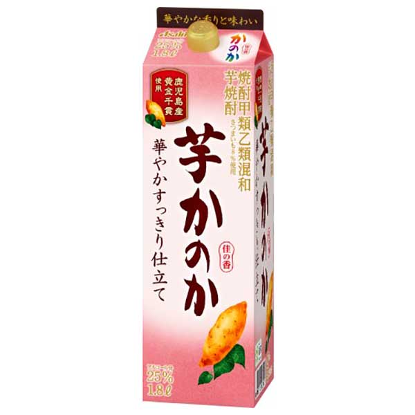 焼酎distilled Spirit 焼酎sake 甲類焼酎母の日かのか父の日御中元御歳暮内祝い 10 芋焼酎かのか華やかすっきり仕立て25度 紙パック 1 8l 1800ml X 6本 ケース販売 送料無料 本州のみ