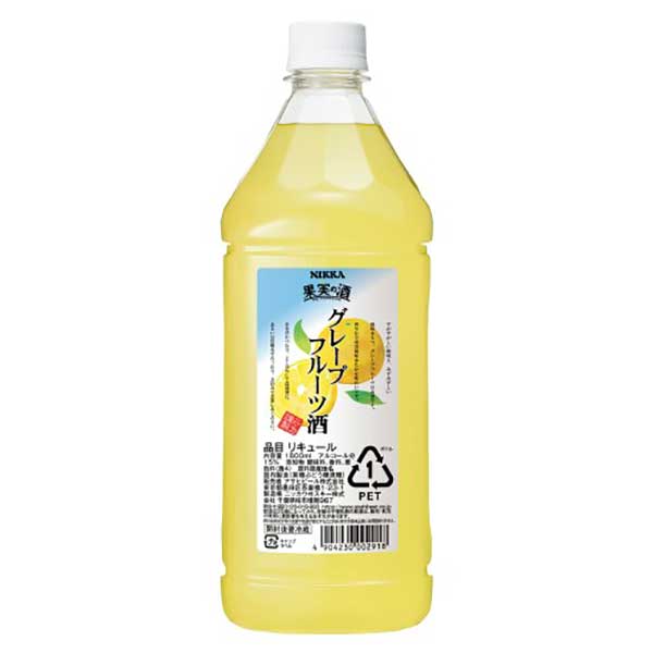 【楽天市場】果実の酒 グレープフルーツ酒 [pet] 1.8l 1800ml[アサヒビール 日本 カクテルコンク 41393]：ハードリカー 