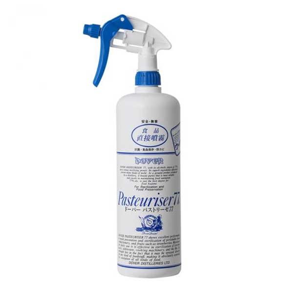 ドーバー パストリーゼ 77 スプレーヘッド付き 1L 1000ml × 12本[ケース販売] 送料無料(本州のみ) [沖縄お届け不可] アルコール消毒液 防菌 消臭 ウィルス 掃除 除菌 抗菌 アルコールスプレー pasteuriser77 [ドーバー洋酒] 対応 当日発送