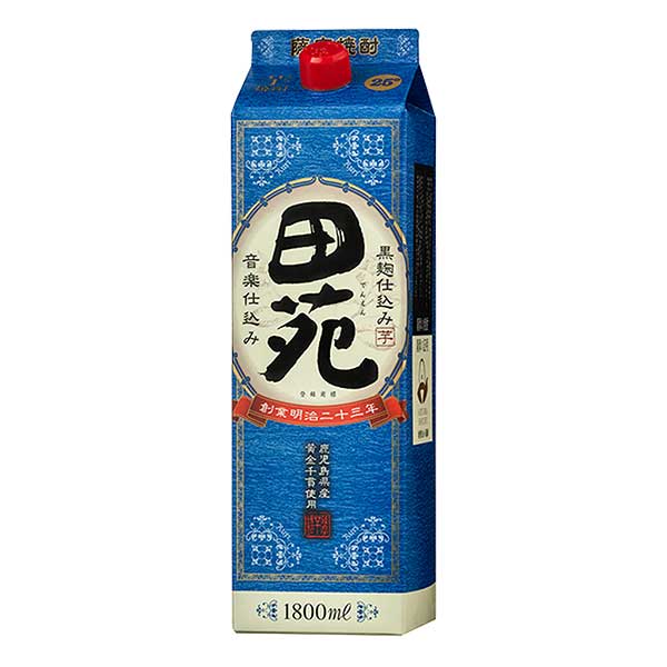 田苑 瑠璃ラベル 芋 25度 [紙パック] 1.8L 1800ml × 6本[ケース販売] 送料無料(本州のみ) [田苑酒造 芋焼酎 いも焼酎 乙類 日本 宮崎県]ギフト プレゼント 贈り物 お祝い 内祝い お返し 誕生日プレゼント 父の日 敬老の日
