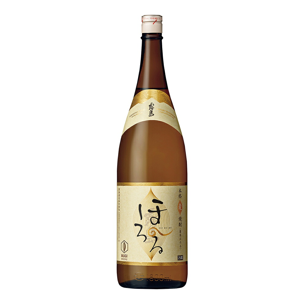 麦焼酎 霧島ほろる 25度 1800ml &times; 6本 [ケース販売] 送料無料(本州のみ)[本格焼酎 国産麦 国産米こうじ 麦焼酎 むぎ焼酎 乙類 霧島酒造 宮崎県]ギフト プレゼント 贈り物 お祝い 内祝い お返し 誕生日プレゼント 父の日 敬老の日｜ハードリカー　店