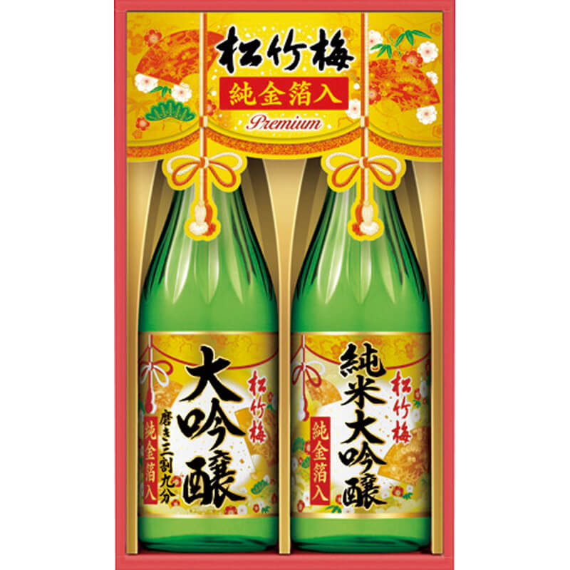 楽天市場】宝 松竹梅 純米大吟醸・金箔純米 2本セット JD-RK 1.8