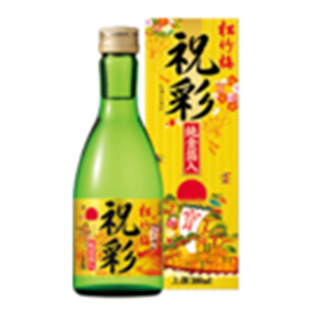【楽天市場】宝 上撰 松竹梅 ｢祝彩｣ 純金箔入 箱入 300mlx 12本[ケース販売][宝酒造 Takara タカラ 15度 日本酒 日本