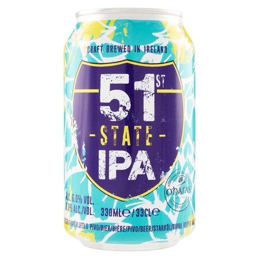 オハラズ フィフティーファーストステイト IPA [缶] 330ml x 24本[ケース販売] 送料無料(本州のみ) [IPU アイルランド ビール]ギフト プレゼント 贈り物 お祝い 内祝い お返し 誕生日プレゼント 父の日 敬老の日