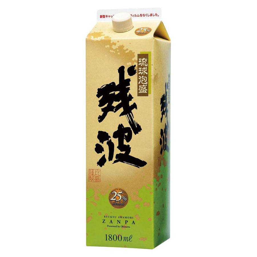 残波 ざんぱ ホワイト 白 25度 [パック] 1.8L 1800ml × 12本[2ケース販売] 送料無料(本州のみ) [比嘉酒造 泡盛 焼酎 日本 沖縄]ギフト プレゼント 贈り物 お祝い 内祝い お返し 誕生日プレゼント 父の日 敬老の日