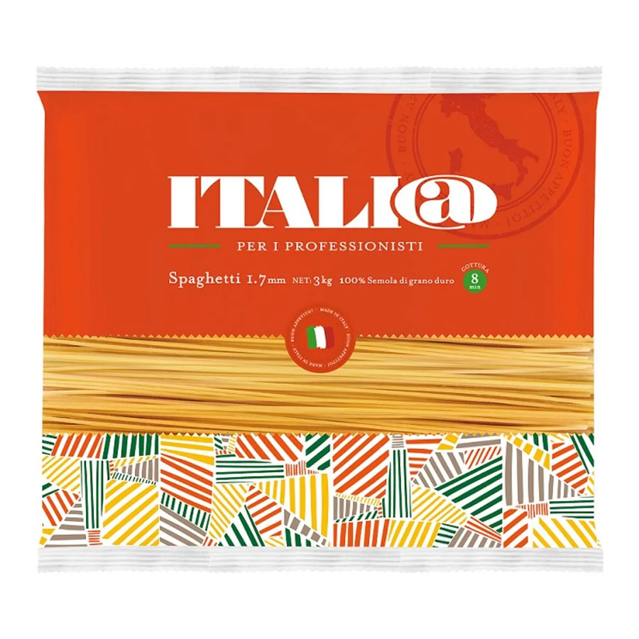 イタリアット スパゲッティ 1.7mm [袋] 3kg 3000g × 4袋[ケース販売][モンテ イタリア パスタ 033827]ギフト プレゼント 贈り物 お祝い 内祝い お返し 誕生日プレゼント 父の日 敬老の日