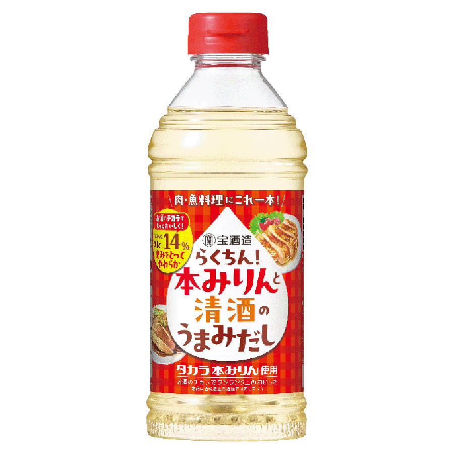 宝 らくちん！本みりんと清酒のうまみだし [ペット] 14度 500ml x 12本[ケース販売] 送料無料(本州のみ) [宝酒造 Takara タカラ 調味料 日本 40450]