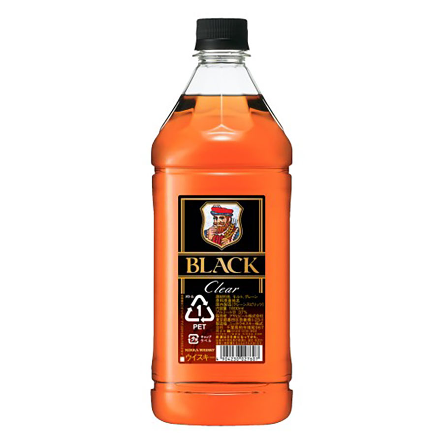 ブラックニッカクリア 37度 [ペット] 1.8L 1800ml x 6本[ケース販売] 送料無料(本州のみ) [アサヒビール 日本 ニッカウヰスキー ブレンデッドウイスキー 43728]