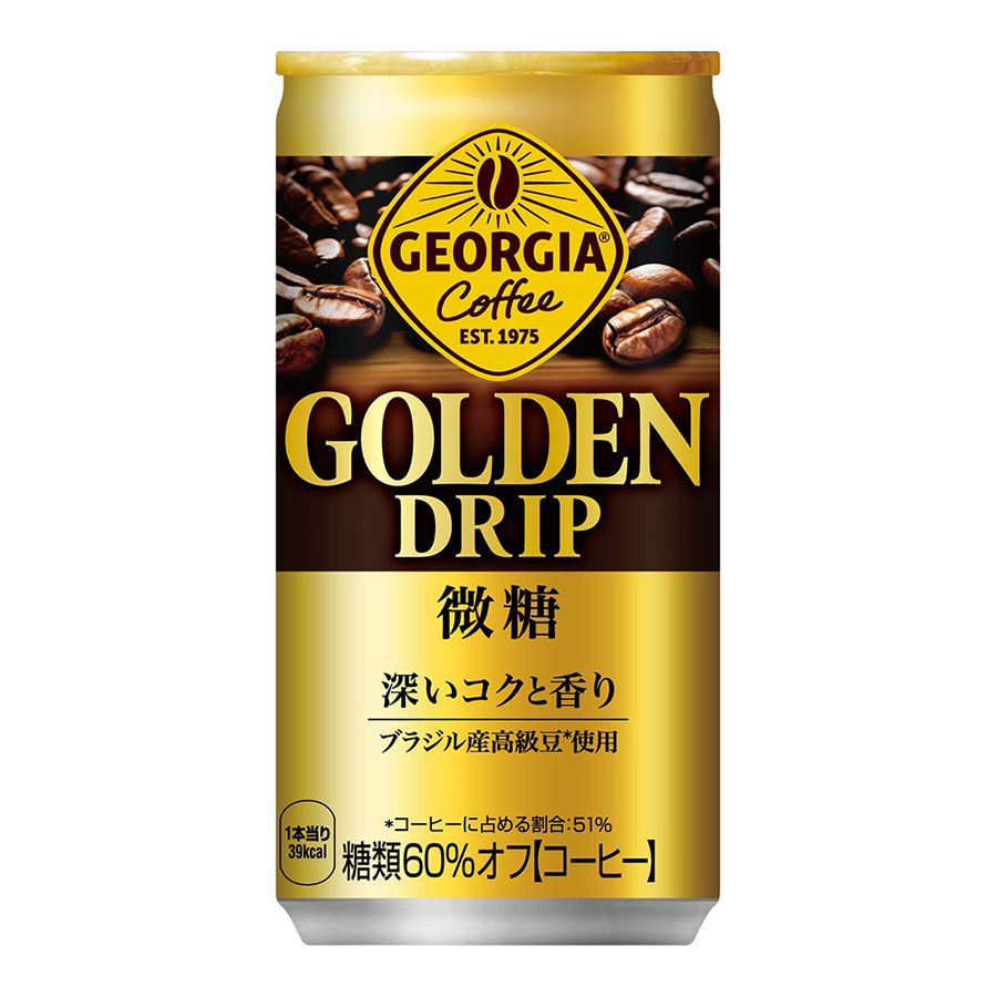 ジョージア ゴールデンドリップ 微糖 [缶] 185g x 90本[3ケース販売] 送料無料(本州のみ) [コカコーラ 飲料 コーヒー 日本 54543]｜ハードリカー　店