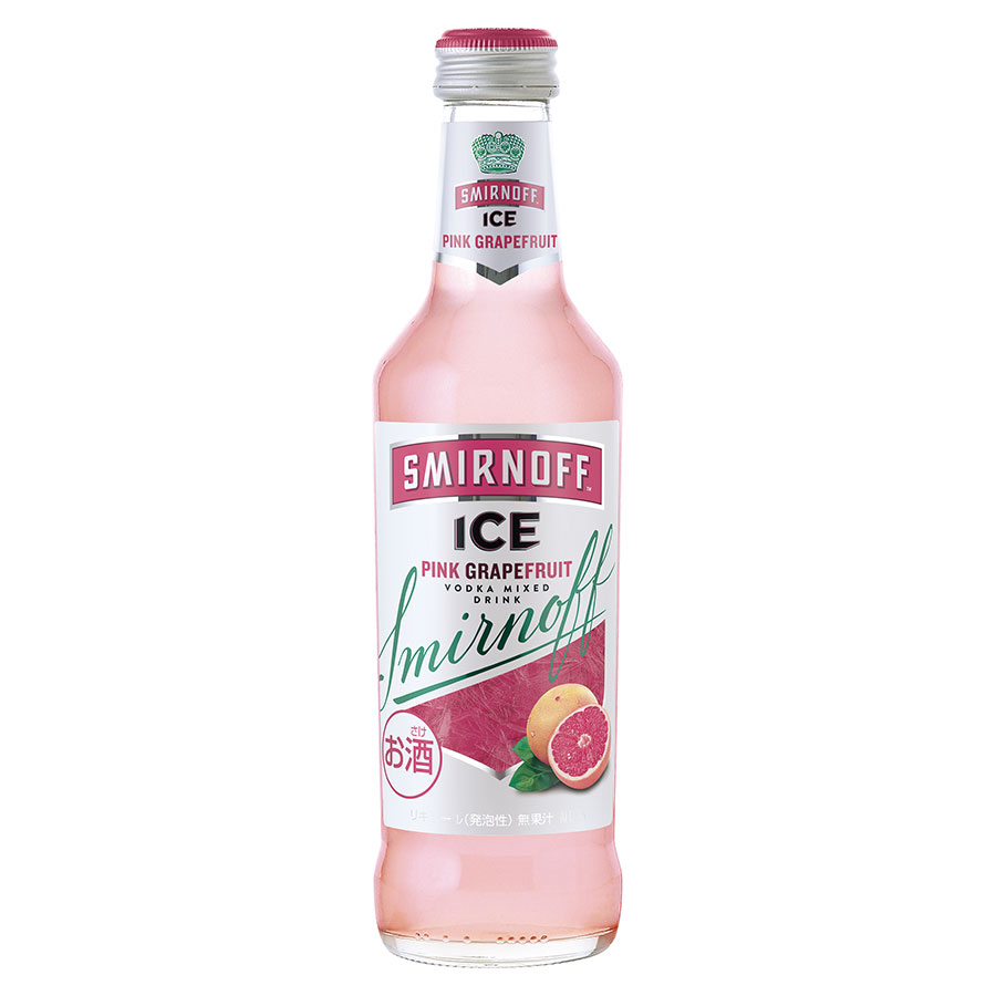 スミノフアイス ピンクグレープフルーツ 5度 [瓶] 275ml x 24本[ケース販売][キリンビール チューハイ カクテル リキュール 22676]