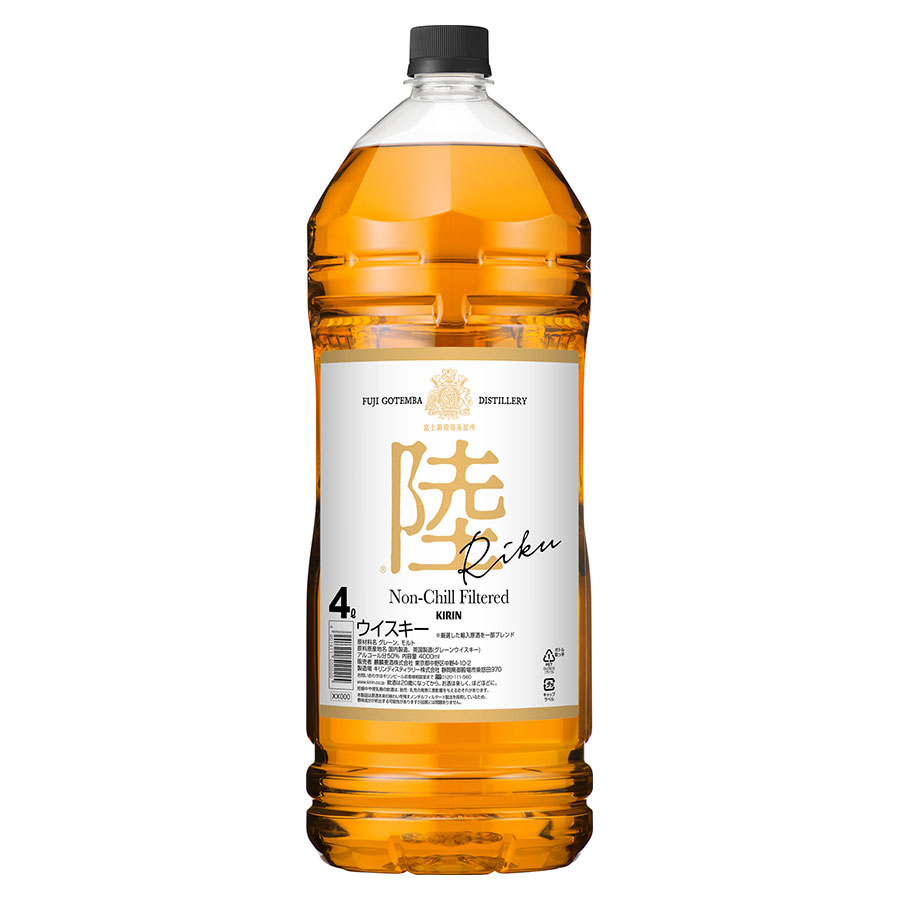 キリンウイスキー 陸 50度 [ペット] 4L 4000ml 送料無料(本州のみ) [キリンビール ジャパニーズウイスキー 日本 425797]｜ハードリカー　店